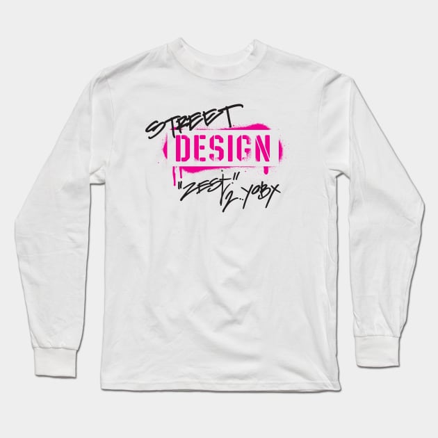 Street Design Graffiti Long Sleeve T-Shirt by JP